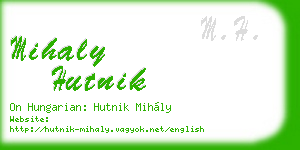 mihaly hutnik business card